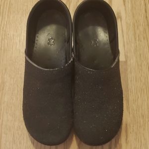 Black Glitter Danskos